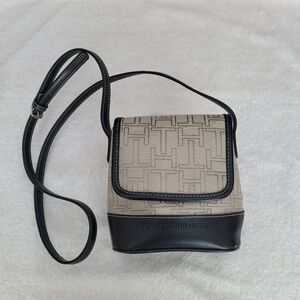 Tommy Hilfiger Taupe and Black Crossbody Bag